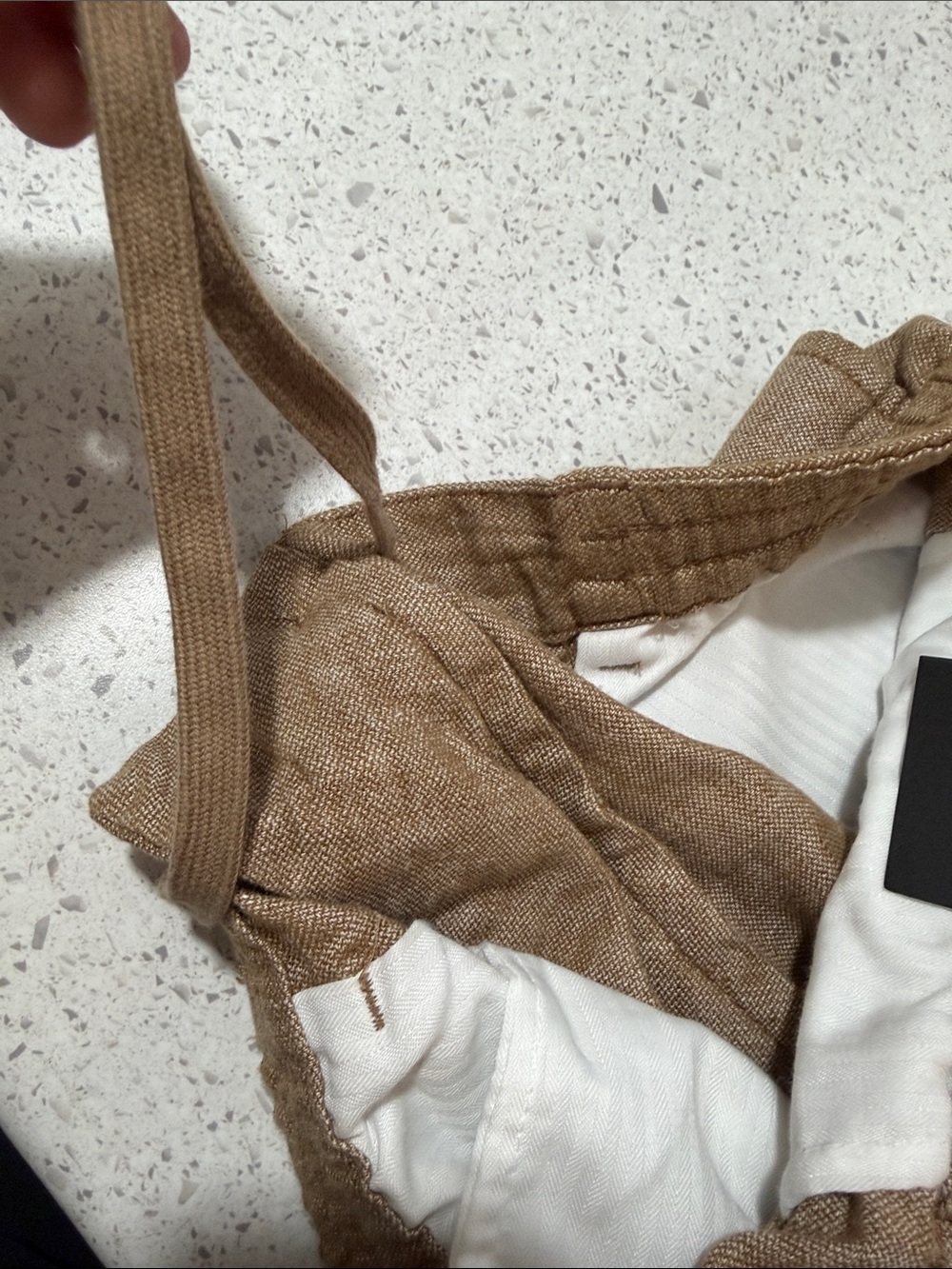 NWT Banana Republic Men’s Linen Blend Mason Athletic Tapered Fit TAN Pant 34x28 - Picture 8 of 11